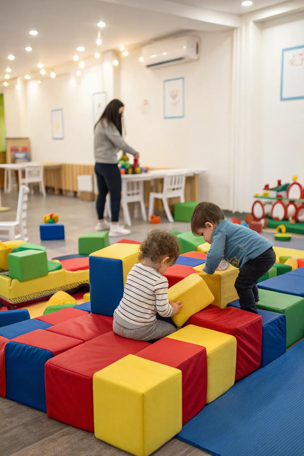 A secure, cushioned play area for never-ending toddler enjoyment.