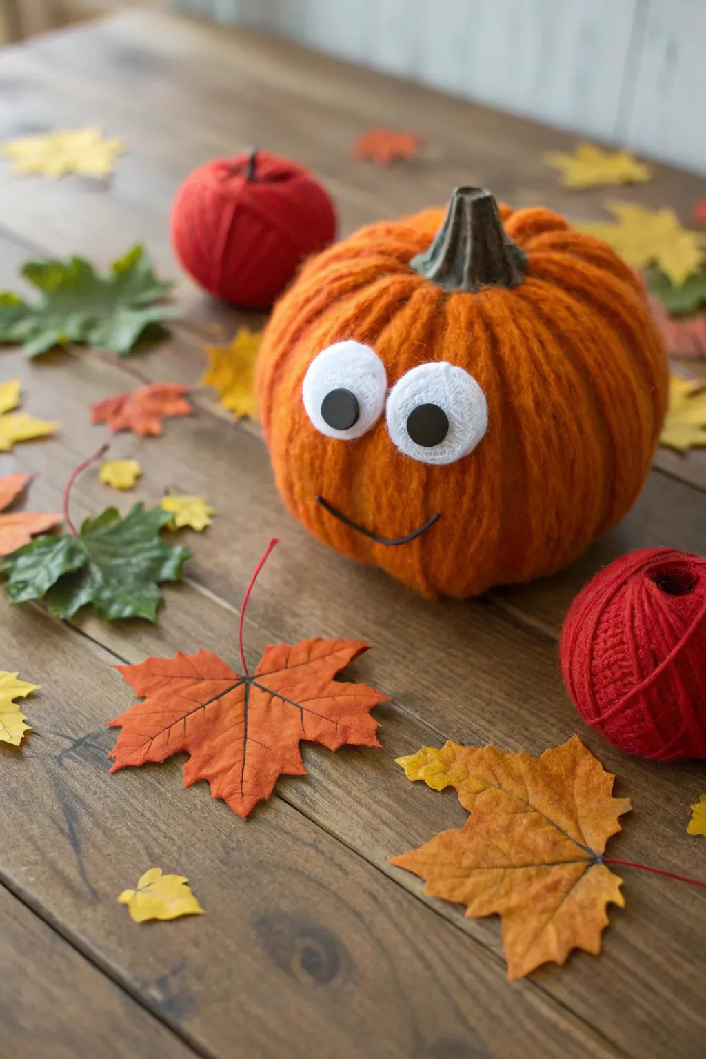 Craft the cutest pumpkin faces using simple craft materials.