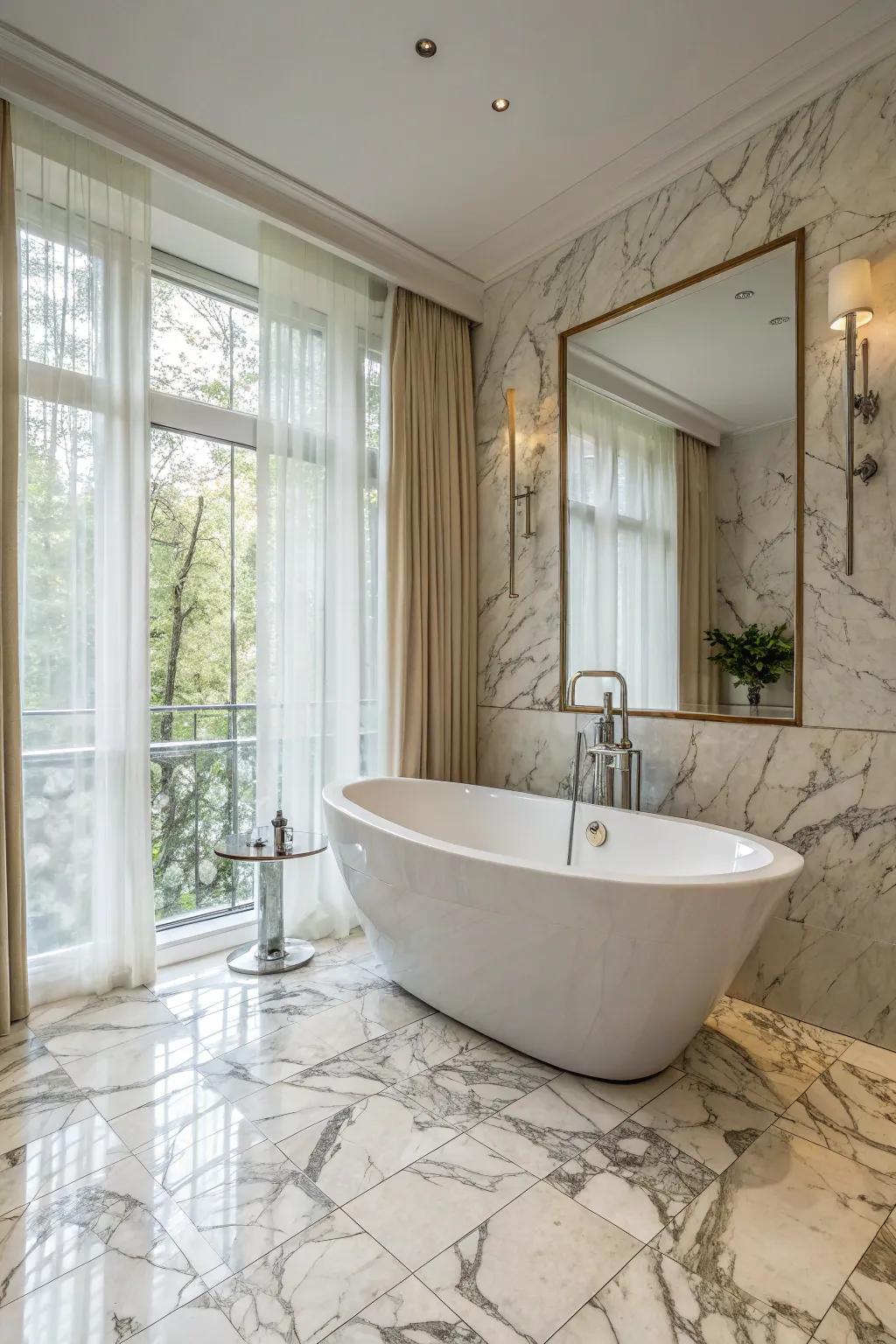Standalone tubs provide a versatile and luxurious bathing experience.
