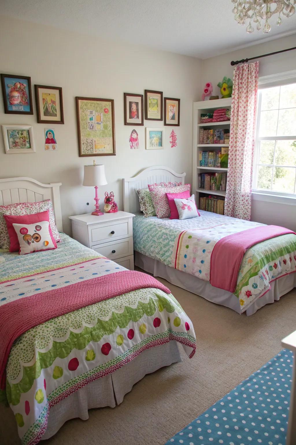 Perfectly balanced twin sleepers establish a harmonious and symmetrical environment.