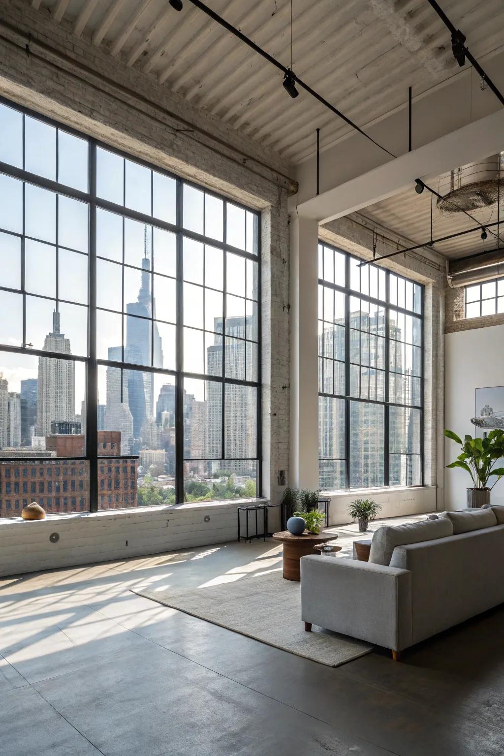 Open concepts filled with light are characteristic of the urban style.