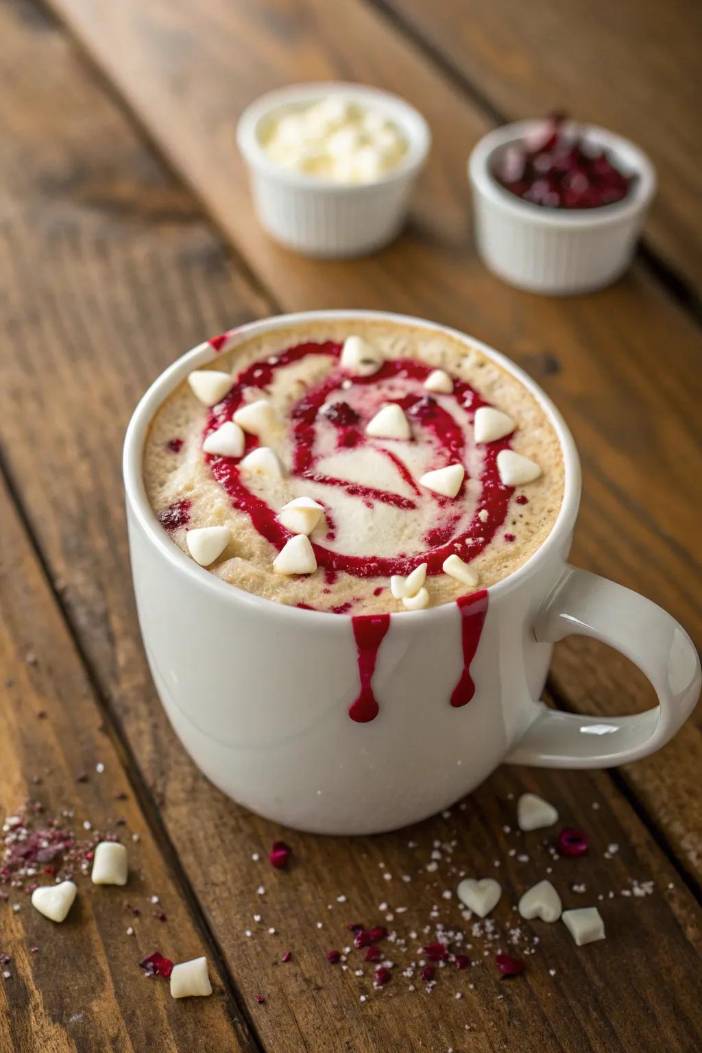 Crimson Berry White Dreamuccino: a romantic indulgence