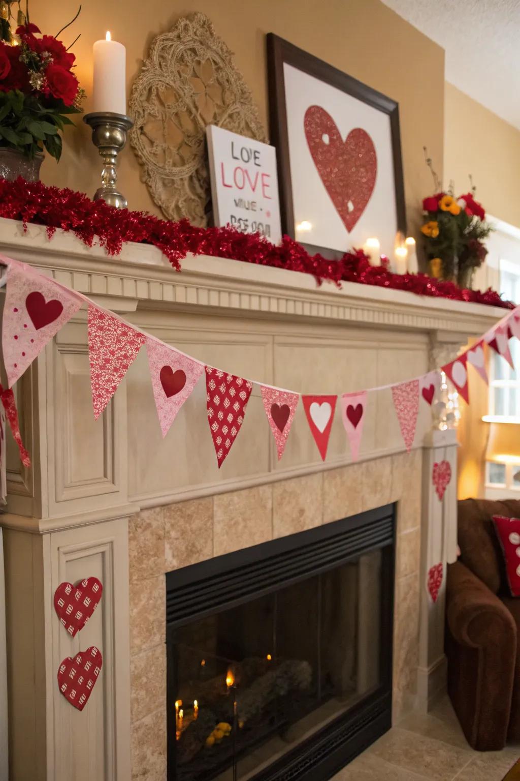 Transform your mantel into your home's affectionate core through enchanting Valentine's Day ornamentation.