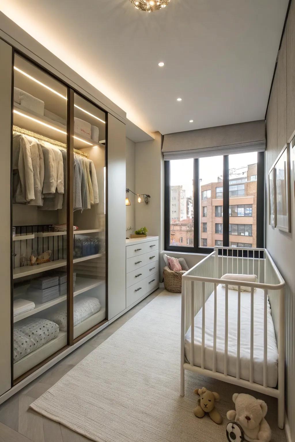 A petite cot maximizes the use of limited space.