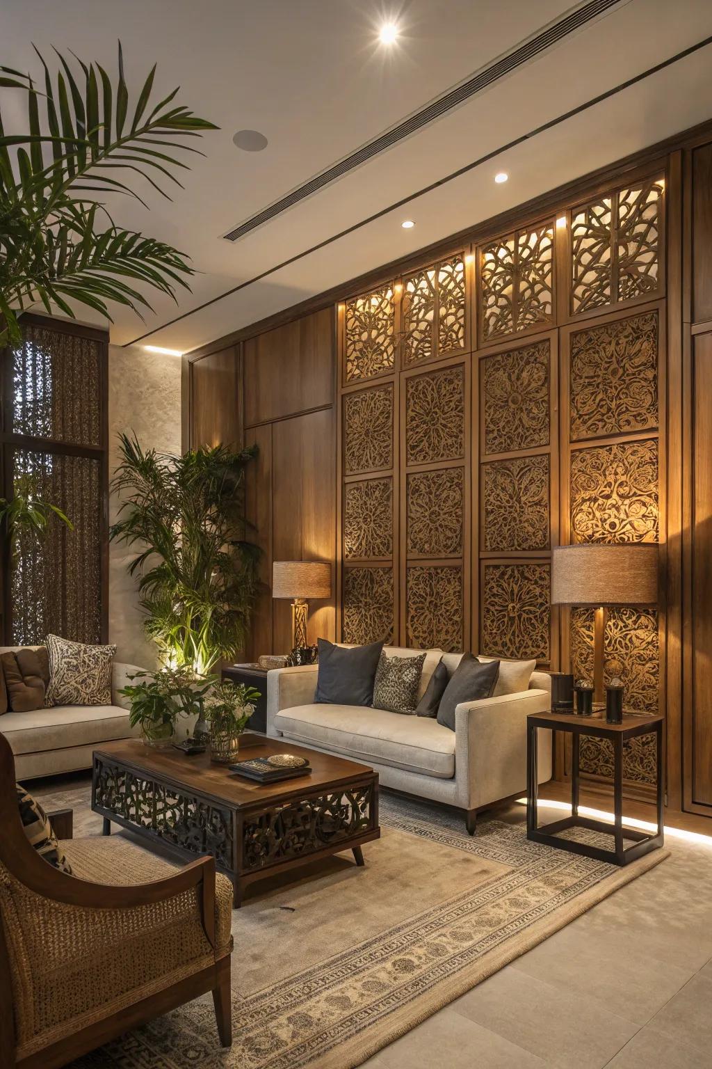 Wood panels bring a feeling of warmth and texture to any space.
