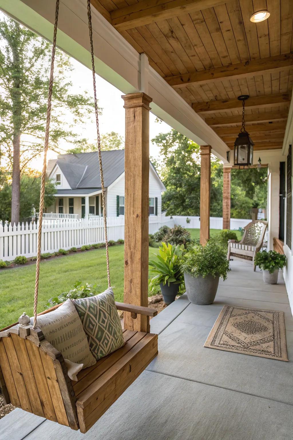 Visible timber supports bring a genuine charm.