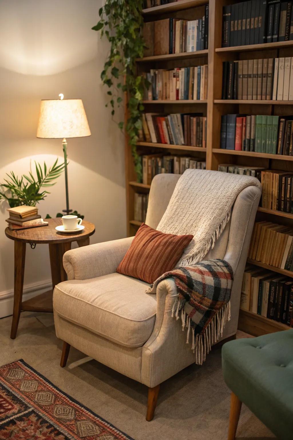 An idyllic retreat for book enthusiasts.