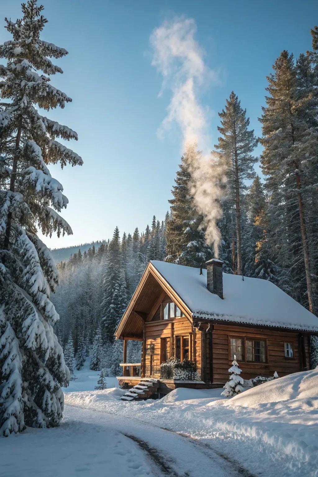 Discover peace within a snug Vermont cabin, optimal for a winter babymoon.