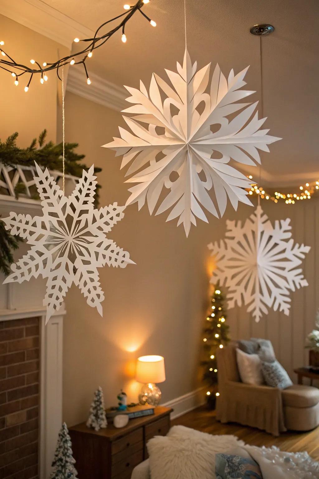 Large ice crystals bring a magical vibe to your winter decor.