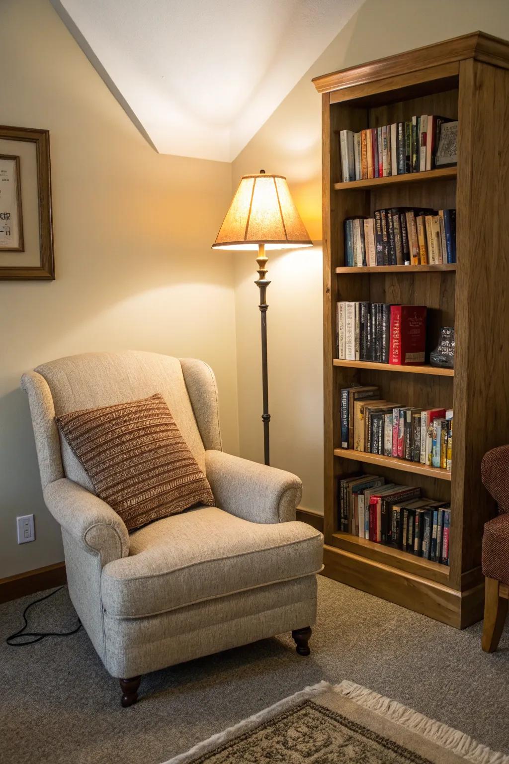 An elegant reading corner is the ultimate spot to unwind with a good book.