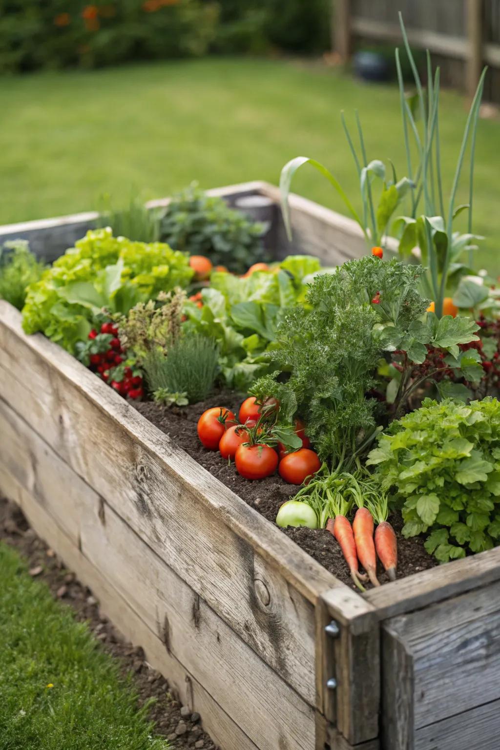 A simple, yet highly effective rectangular raised garden bed.