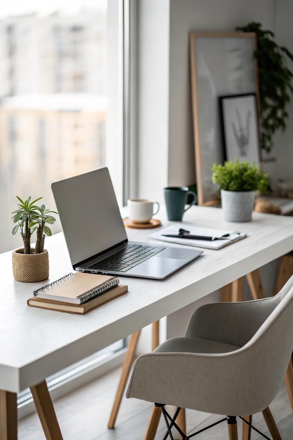 A minimalist desk setup that promotes focus and clarity.