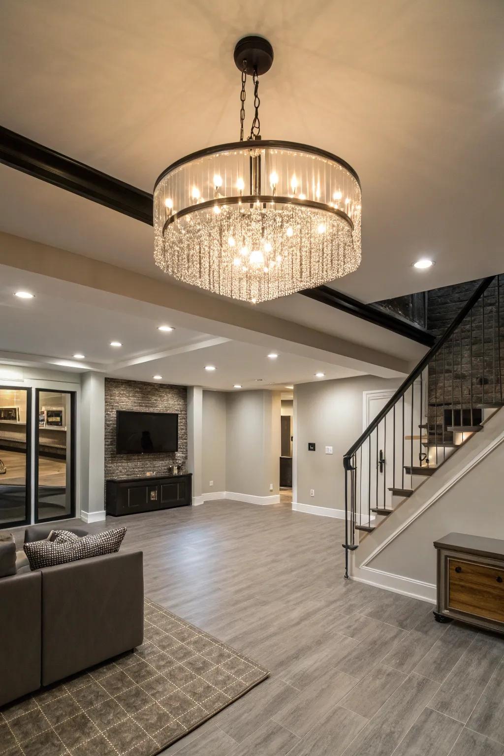 A striking light can add elegance and interest.