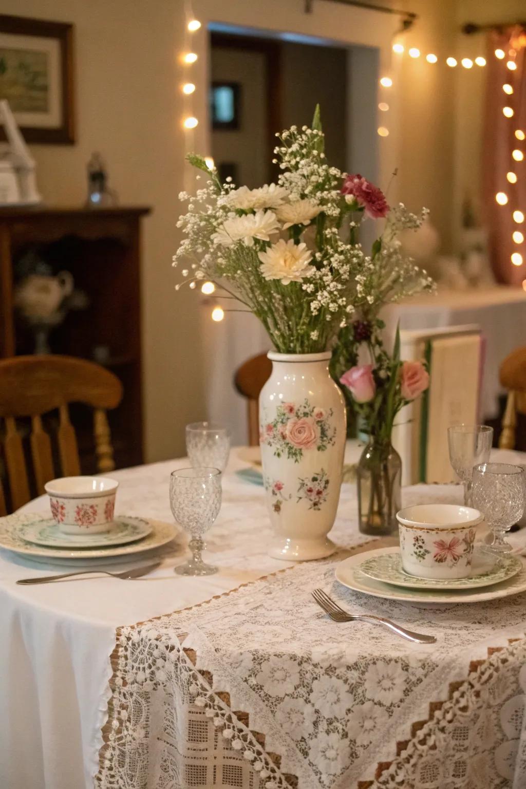 Add timeless charm with vintage décor elements.