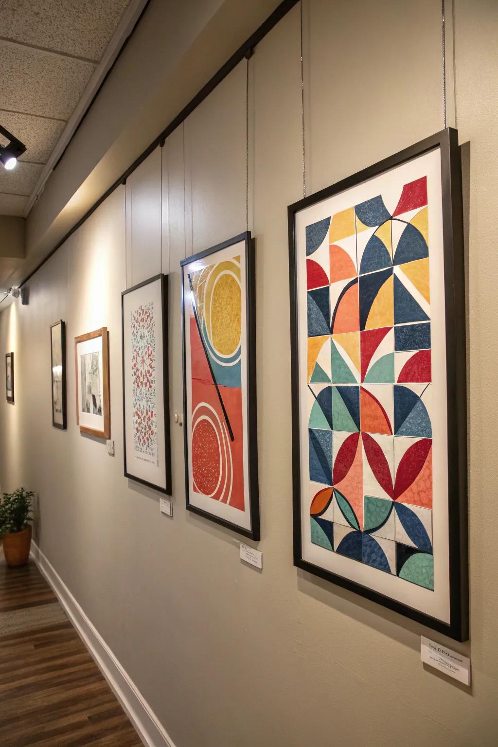 Artwork sets establish intrigue using amounts based on the rule of odds.