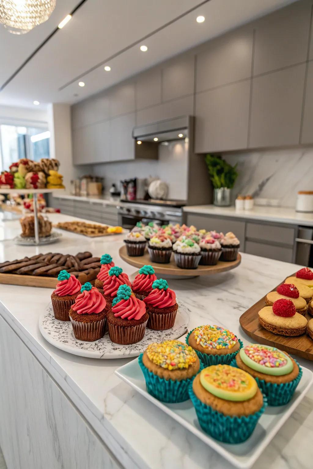 A sophisticated dessert selection, a visual feast as well as taste delight.
