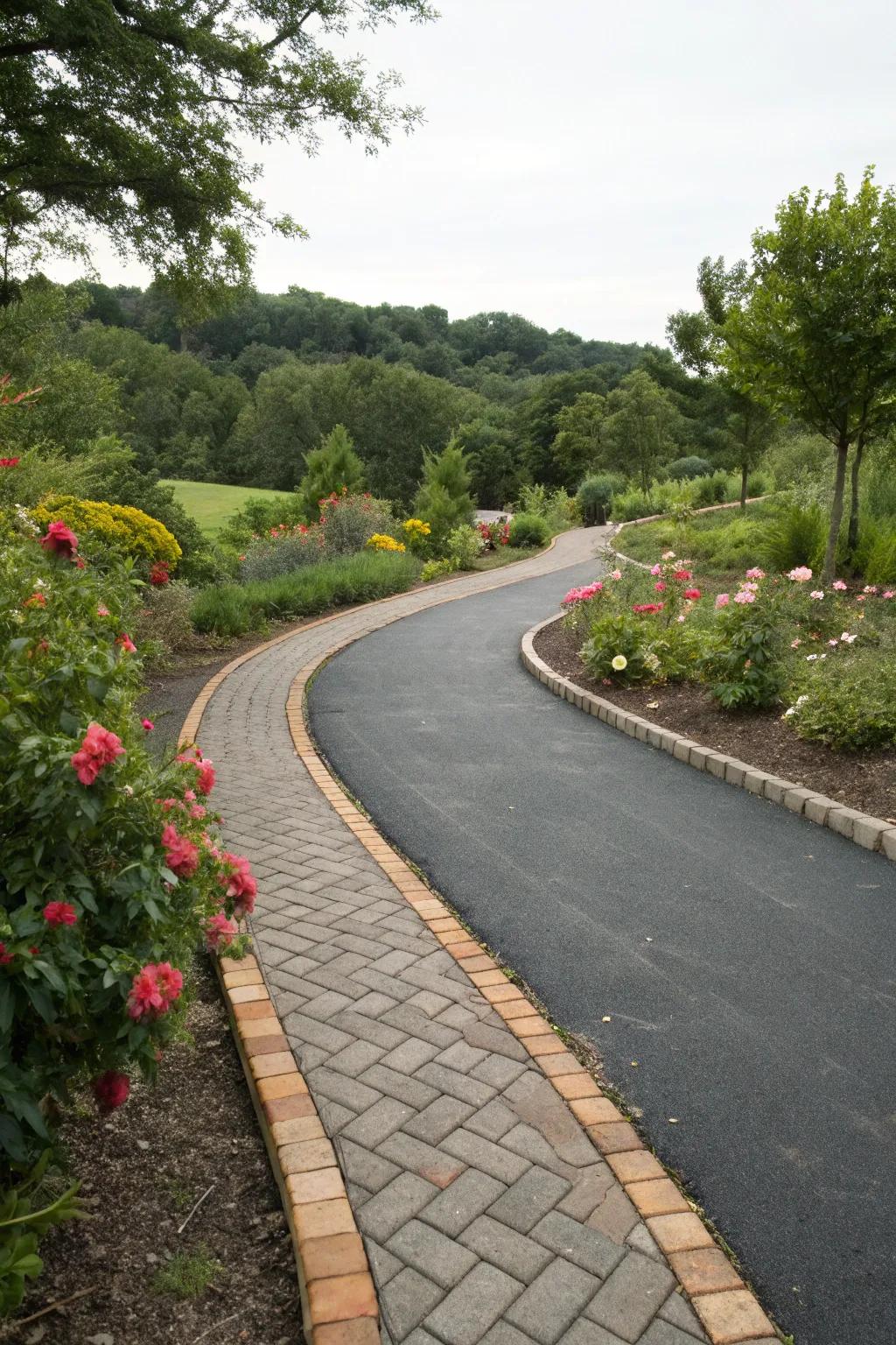 Decorative edging defines and protects your asphalt surfaces.