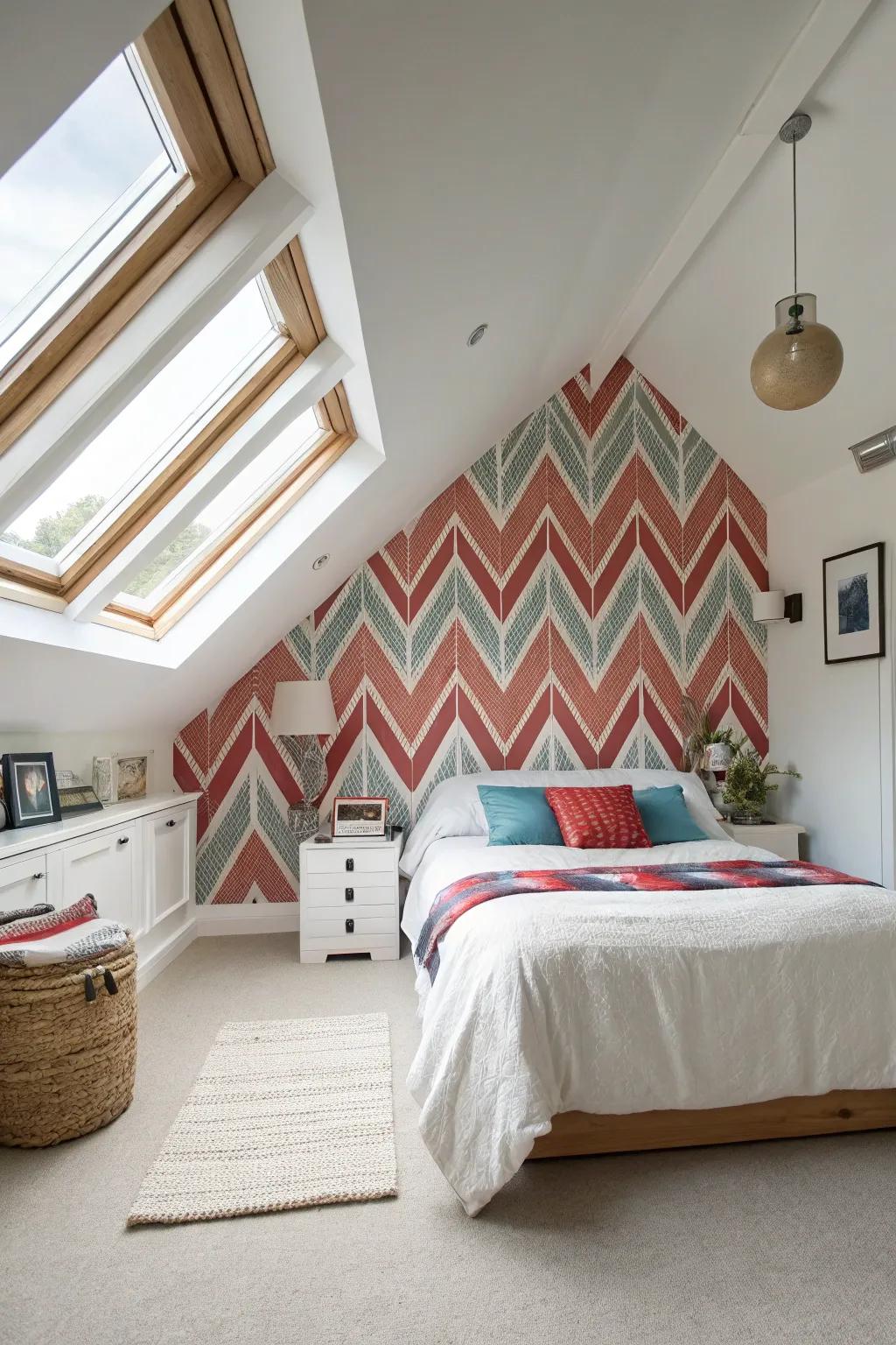 A special wall adds a striking focal point to your room.