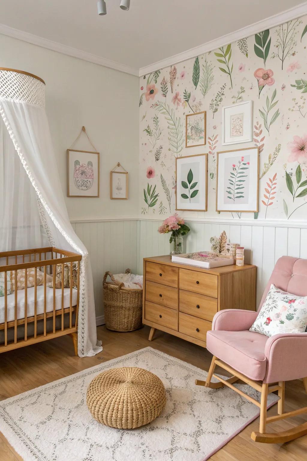 Natural-themed decor adds a revitalizing and calming touch.