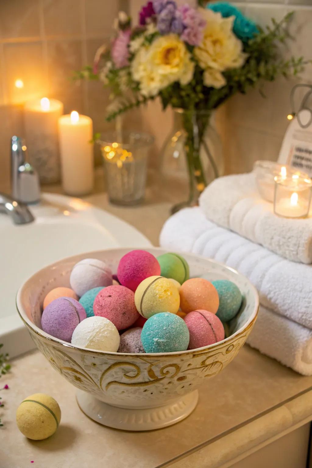Mini bath bombs are a relaxing and fragrant gift.