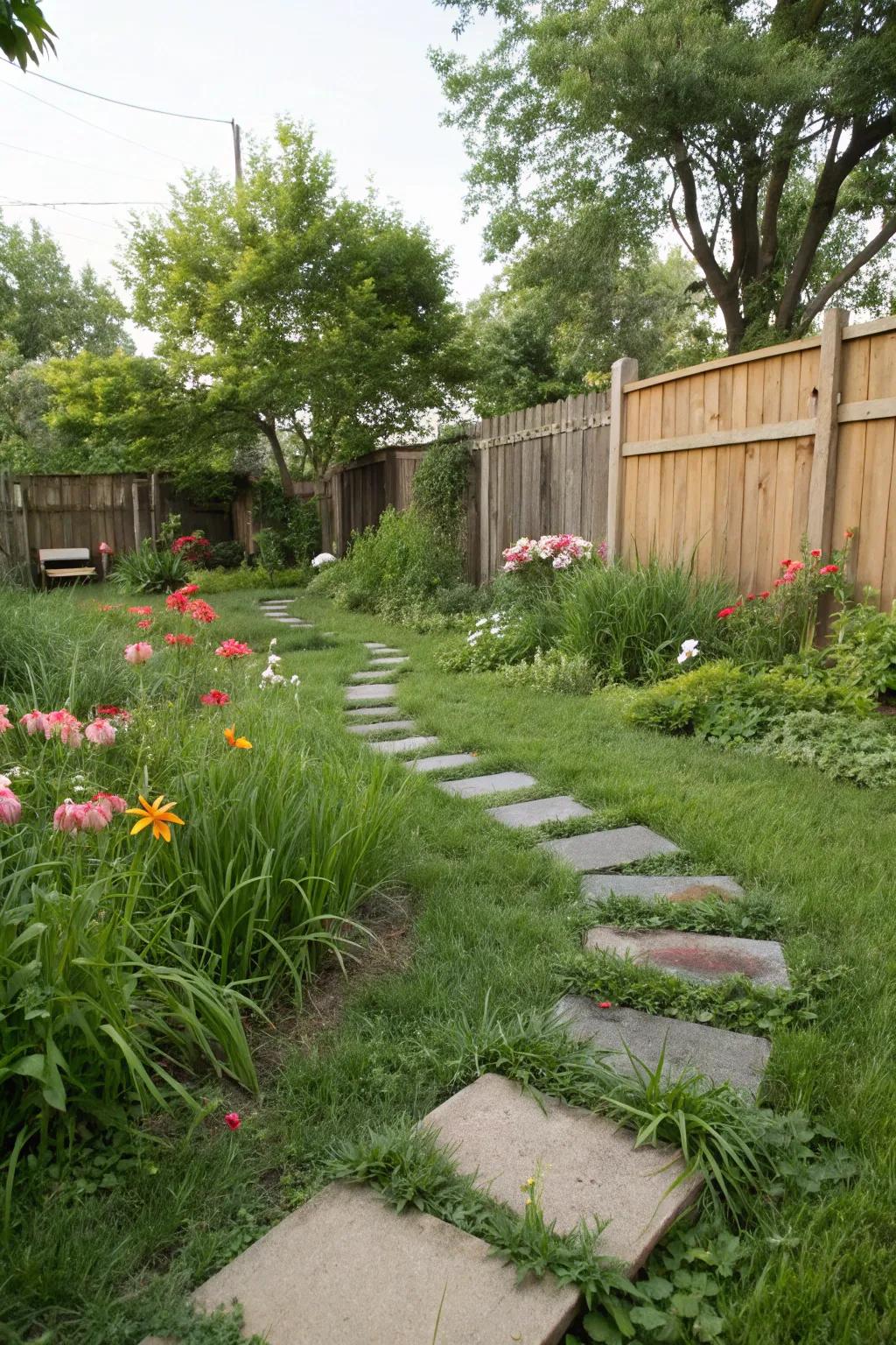 Pavers make attractive walkways through your easement.