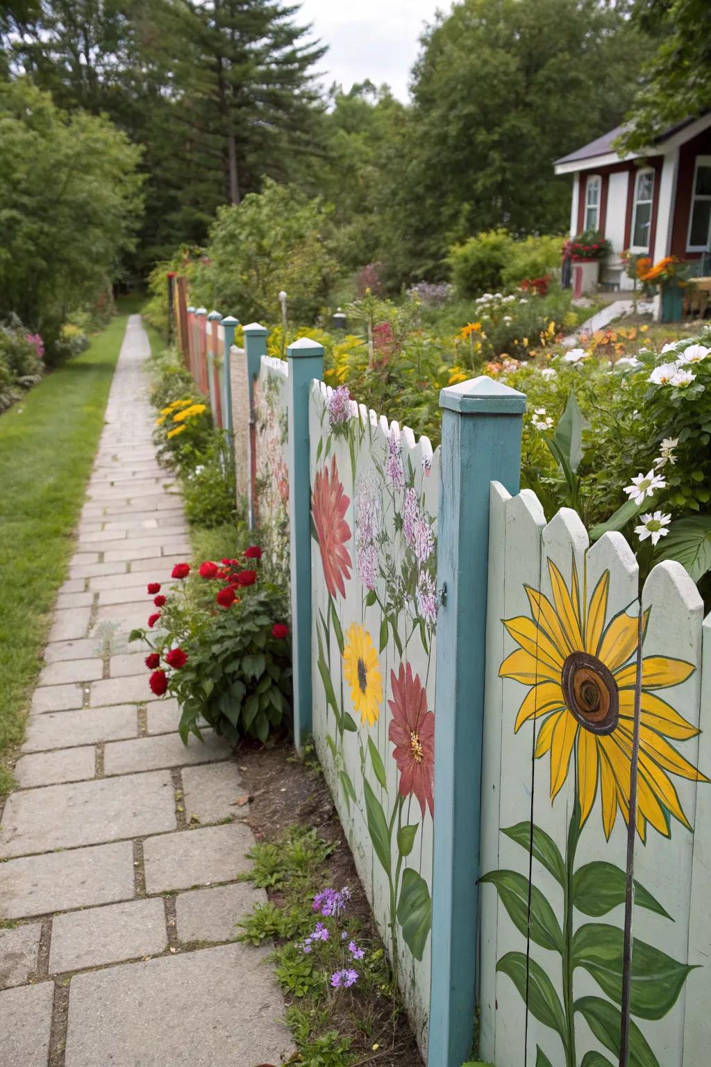 Seasonal blossoms sustain a vibrant fence throughout the entire year.