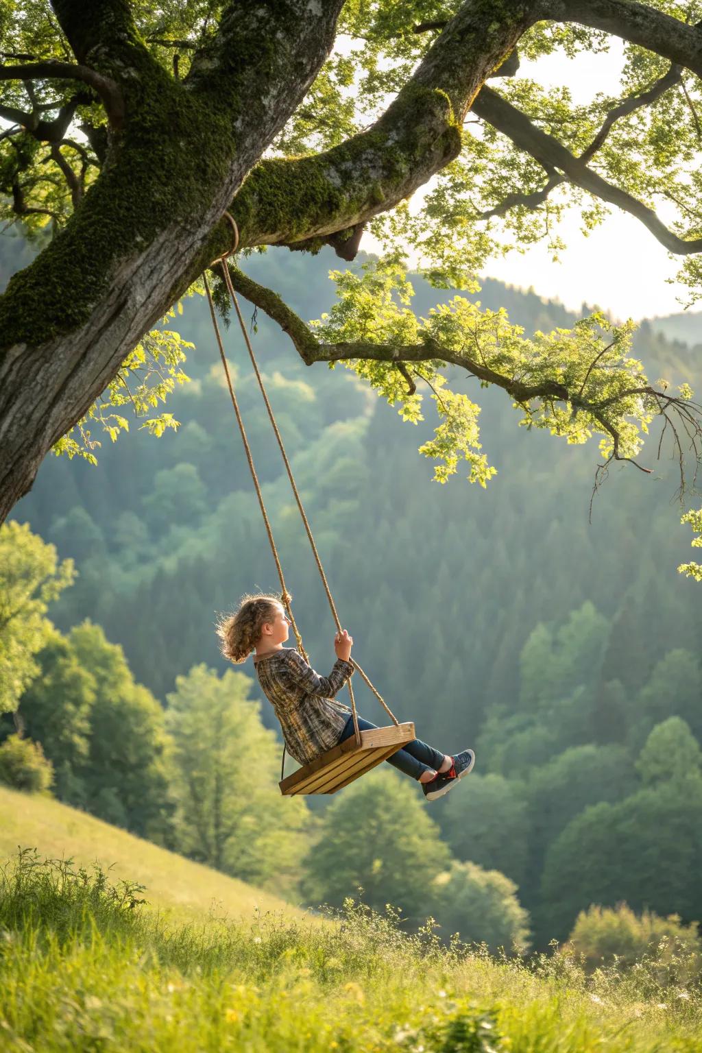 Swing into fun using a simple backyard swing.