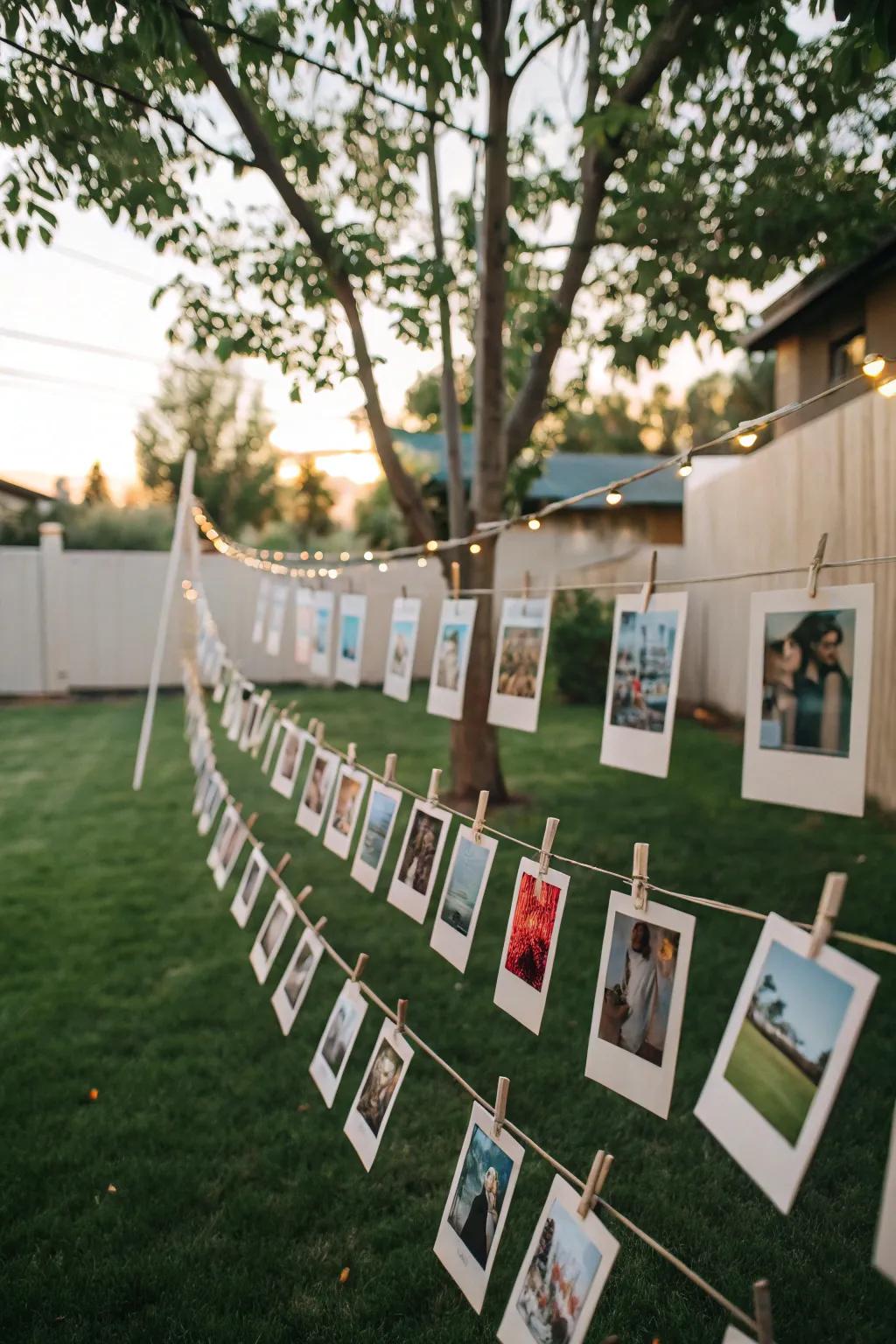 A charming instant snapshot gallery capturing party moments.