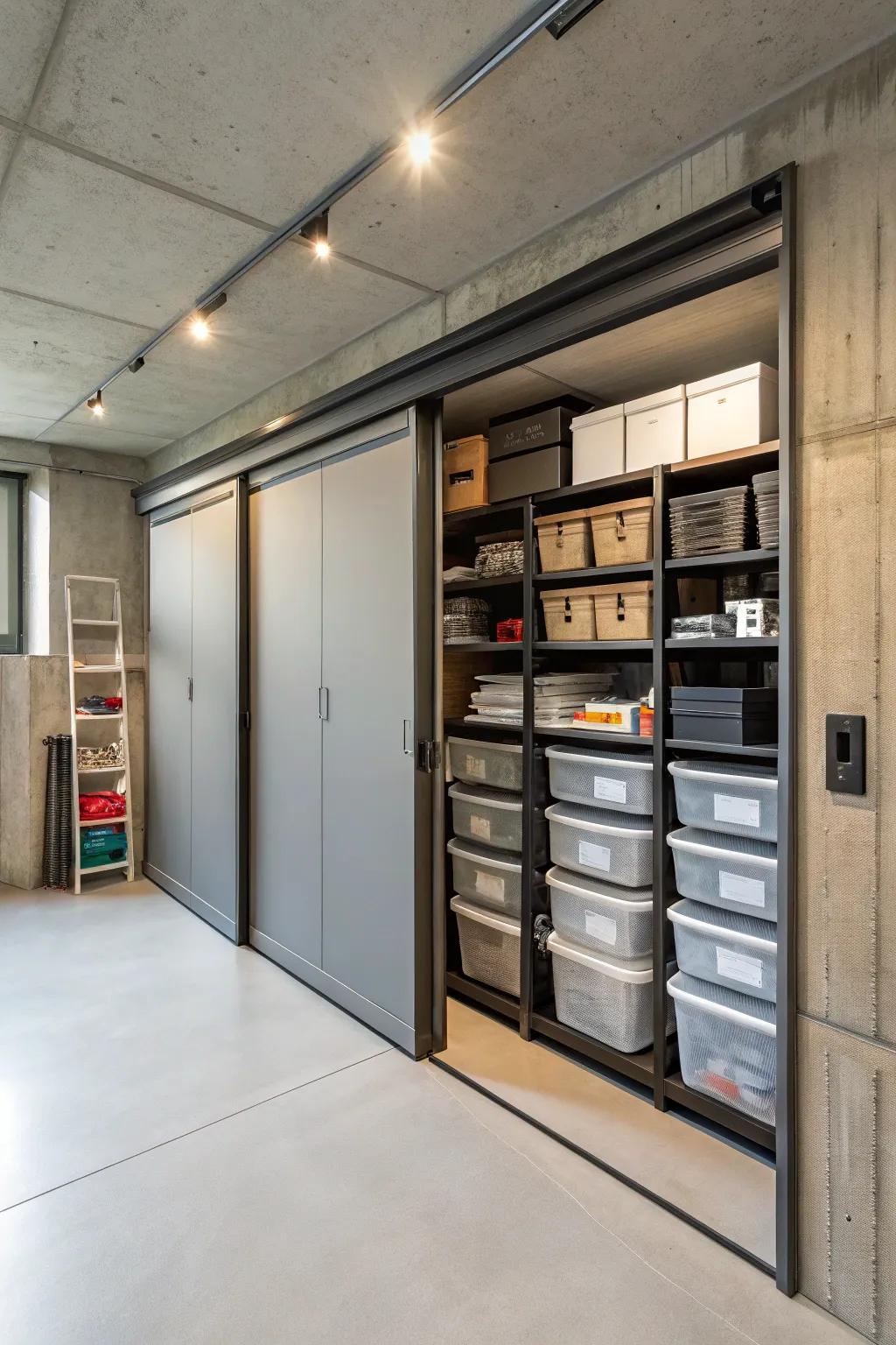 Sliding partitions augment area productivity and visual allure.