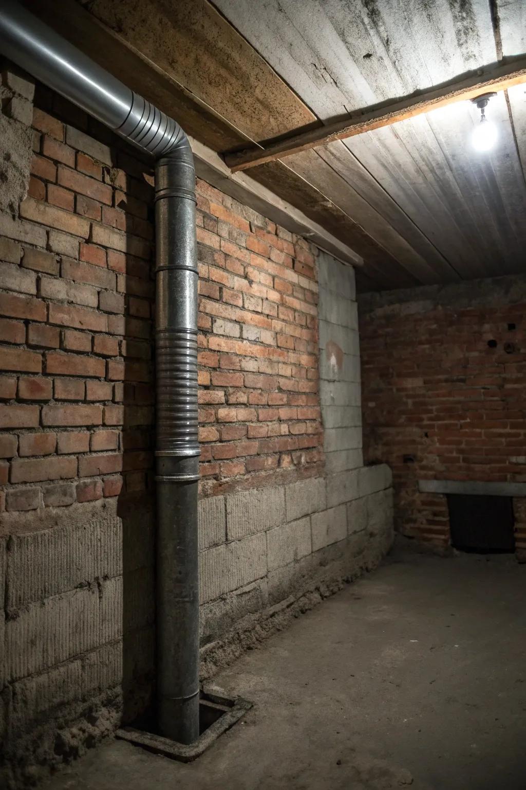 Air flow chimneys provide a unique solution for natural air circulation in basements.
