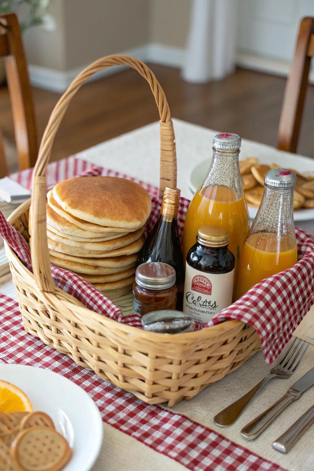 Savor a cozy brunch with a themed basket.