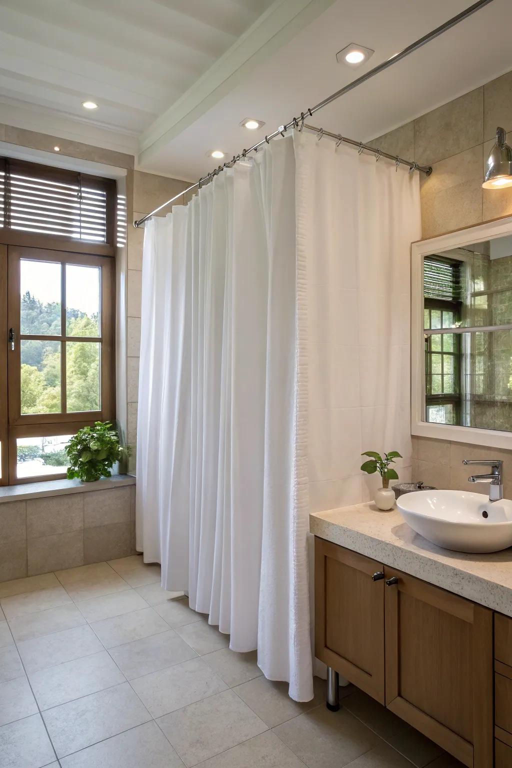 Drape segments provide flexibility and a touch of softness.