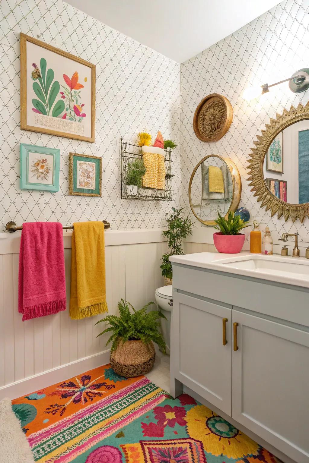 Individualized style with patterned overlay panels.