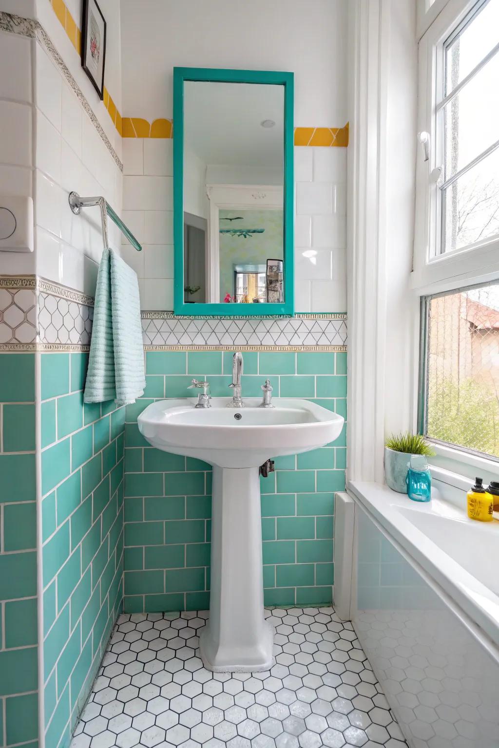 Incorporate a burst of color for an unforeseen deviation.
