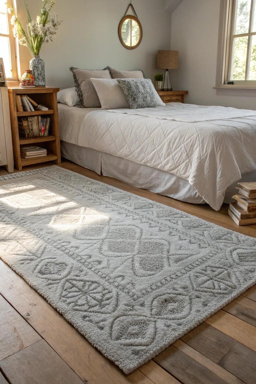 A luxurious rug unites the room while adding a layer of warmth.