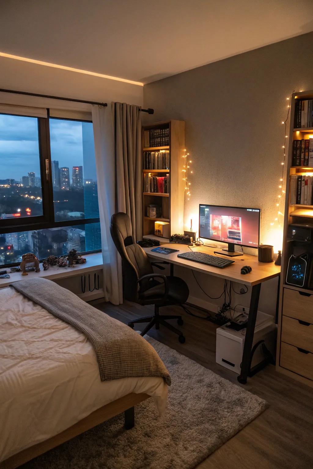 Ambient illumination shapes the mood for gaming.