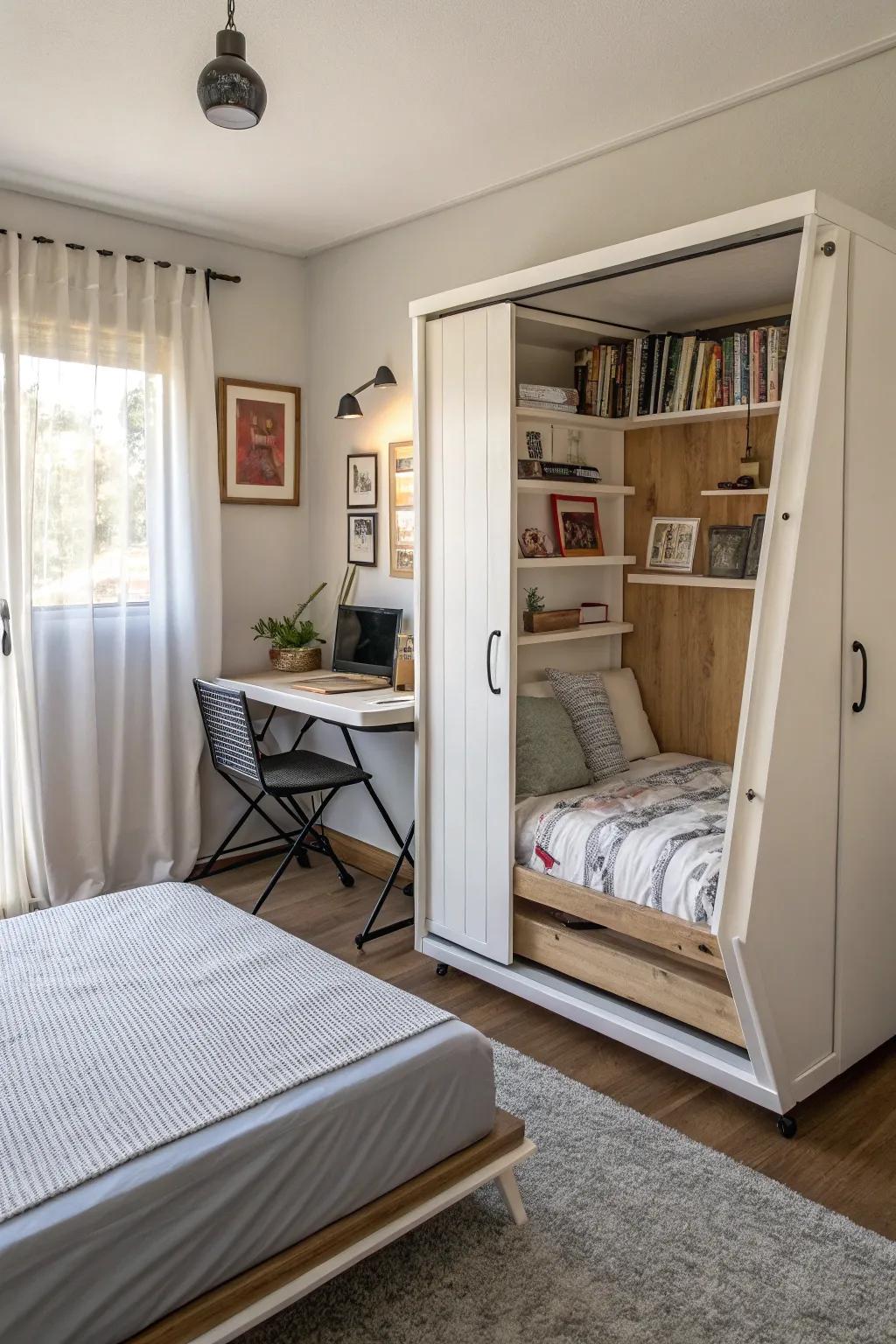 Transform a small room with a space-saving foldaway bed.