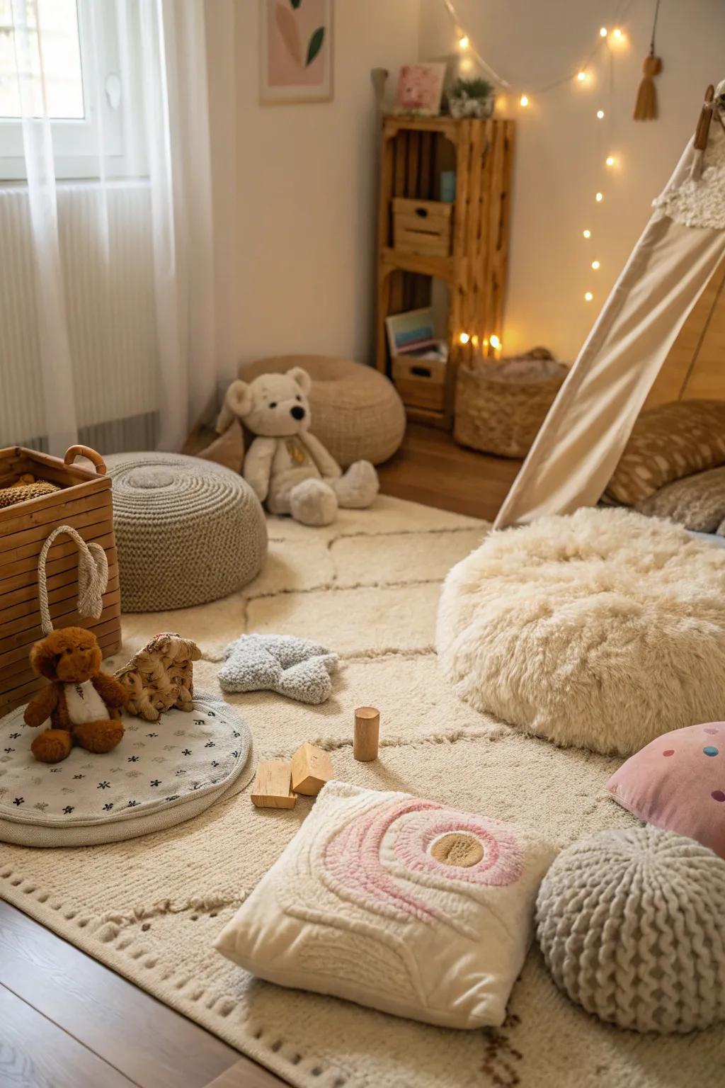 Make a playroom with textures.