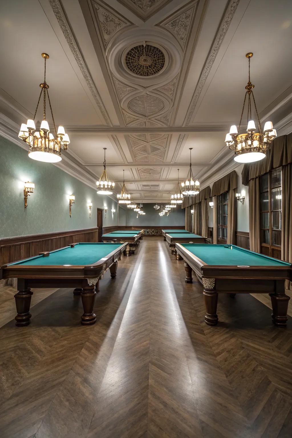 Balanced design provides balance to your billiard spot.