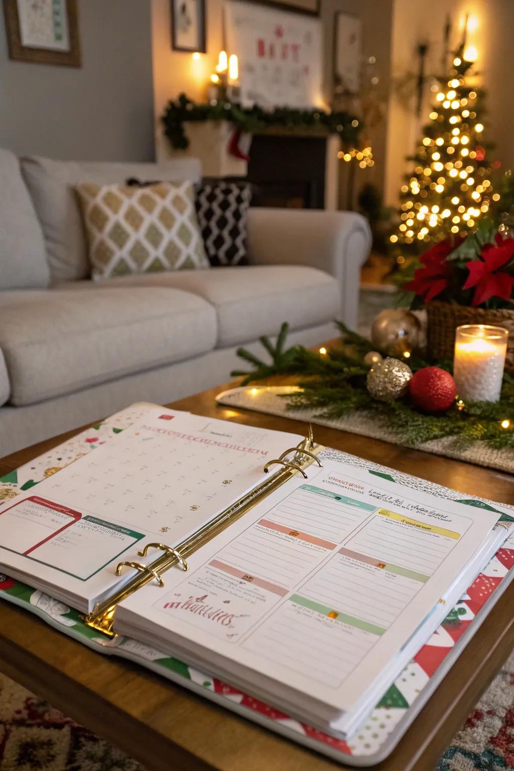 A planner for the holidays.