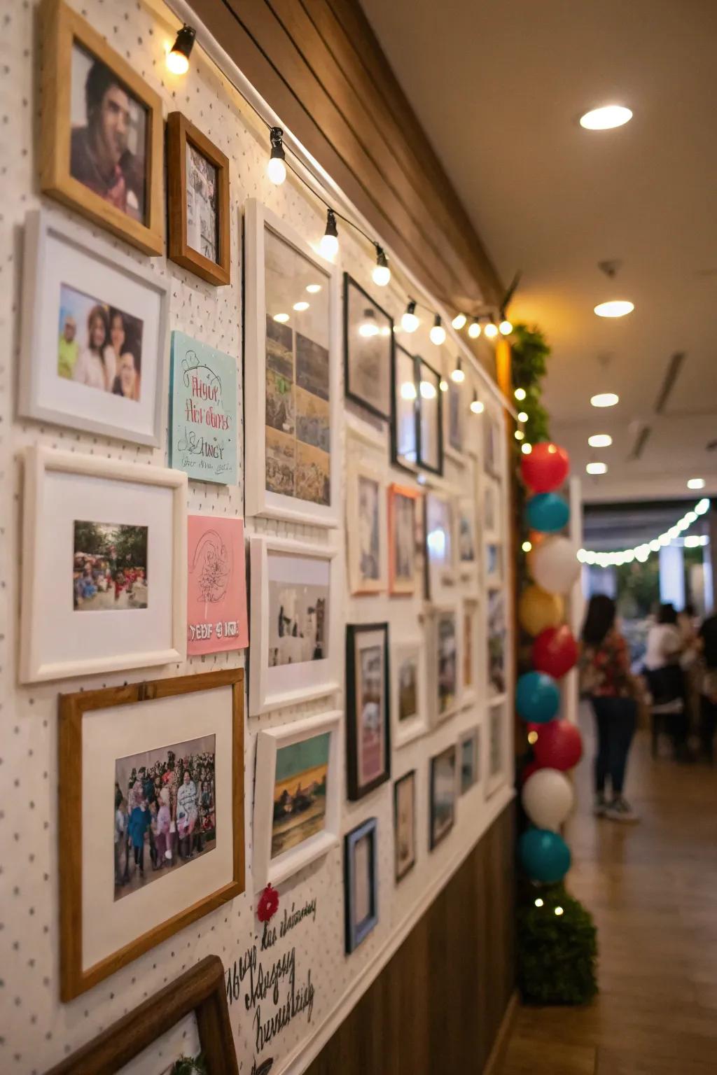 Reflect upon treasured memories through a personalized display.