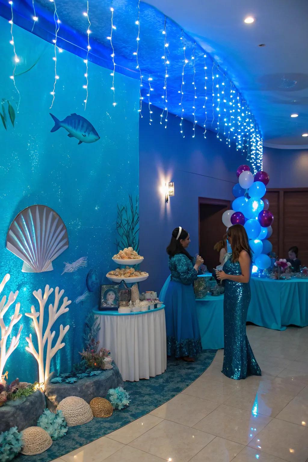 Discover an aquatic paradise with an under the sea theme.