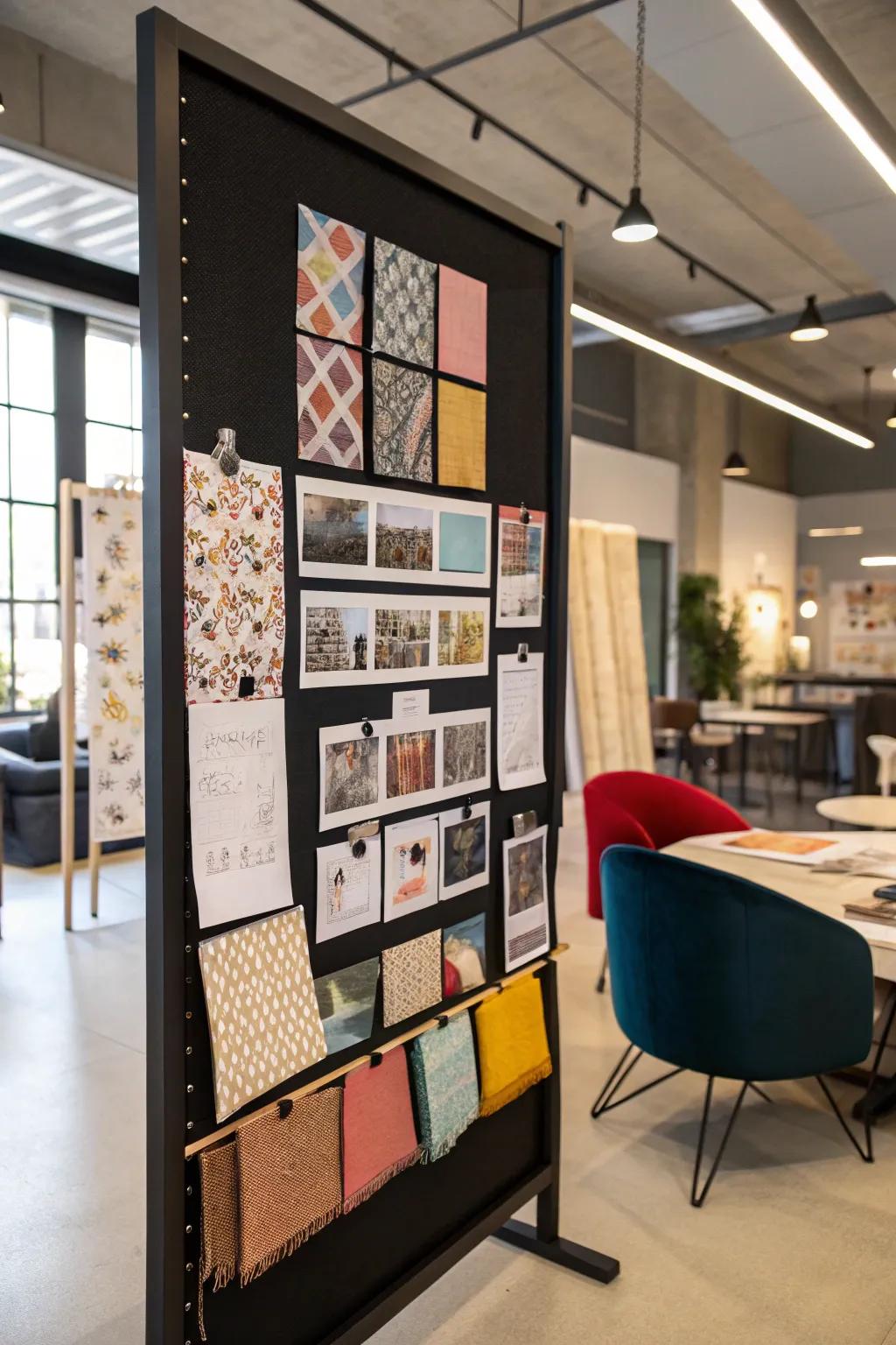 Envision your projects using a mood board that sparks inventiveness.
