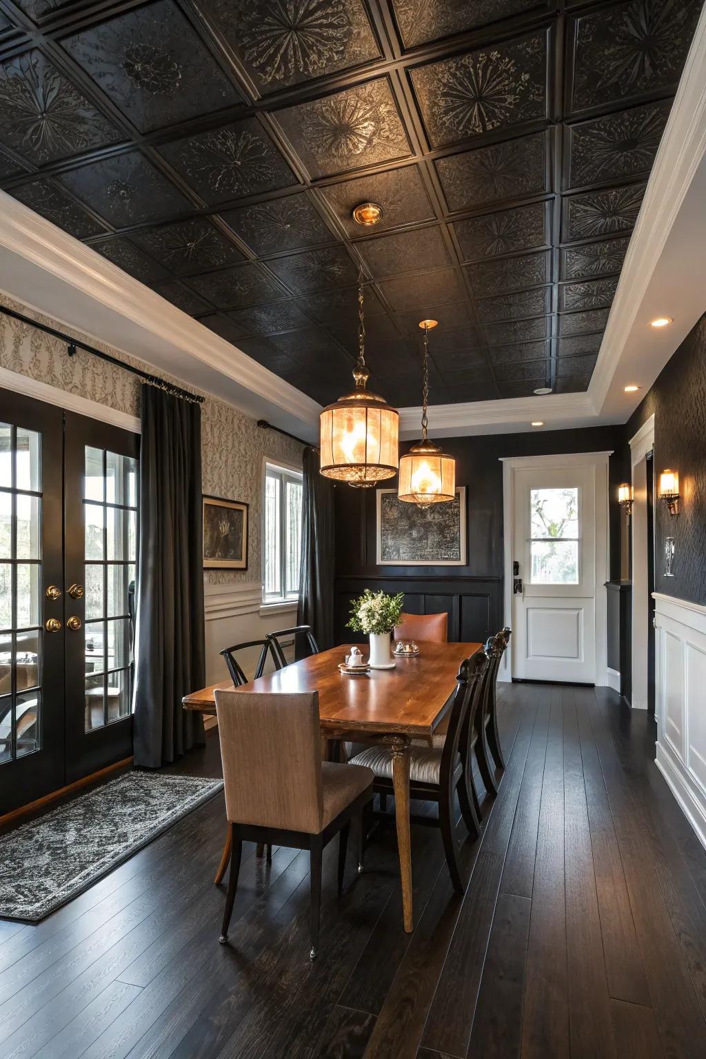 A black ceiling amplifies the drama.