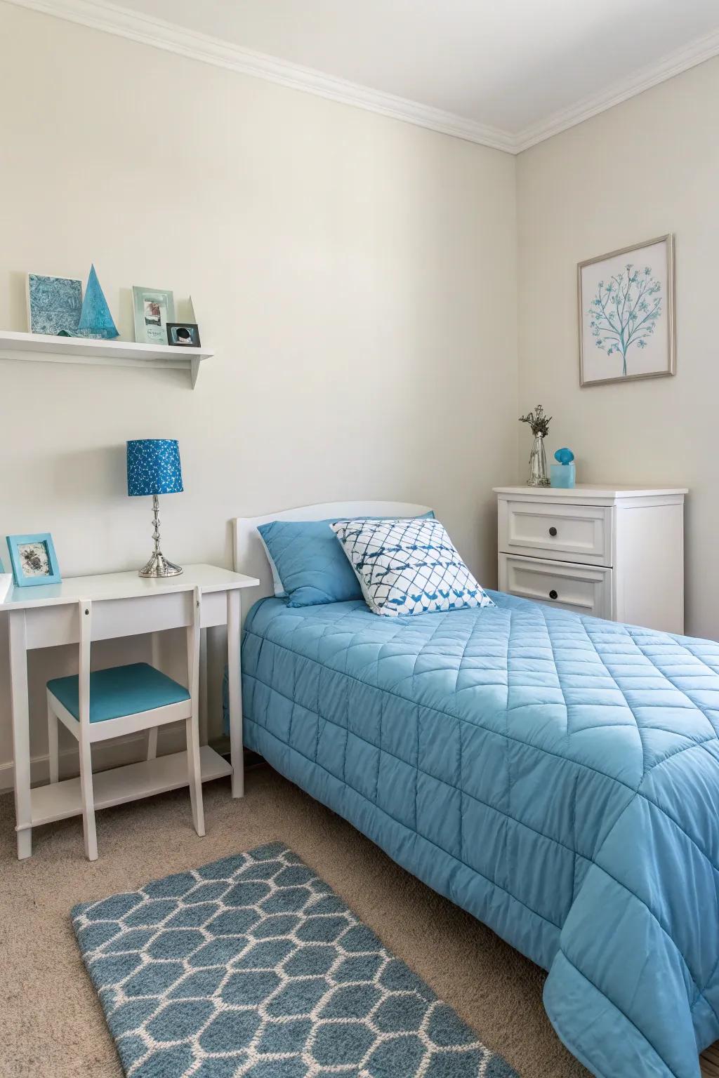 Simple design creates a calm and tidy space.