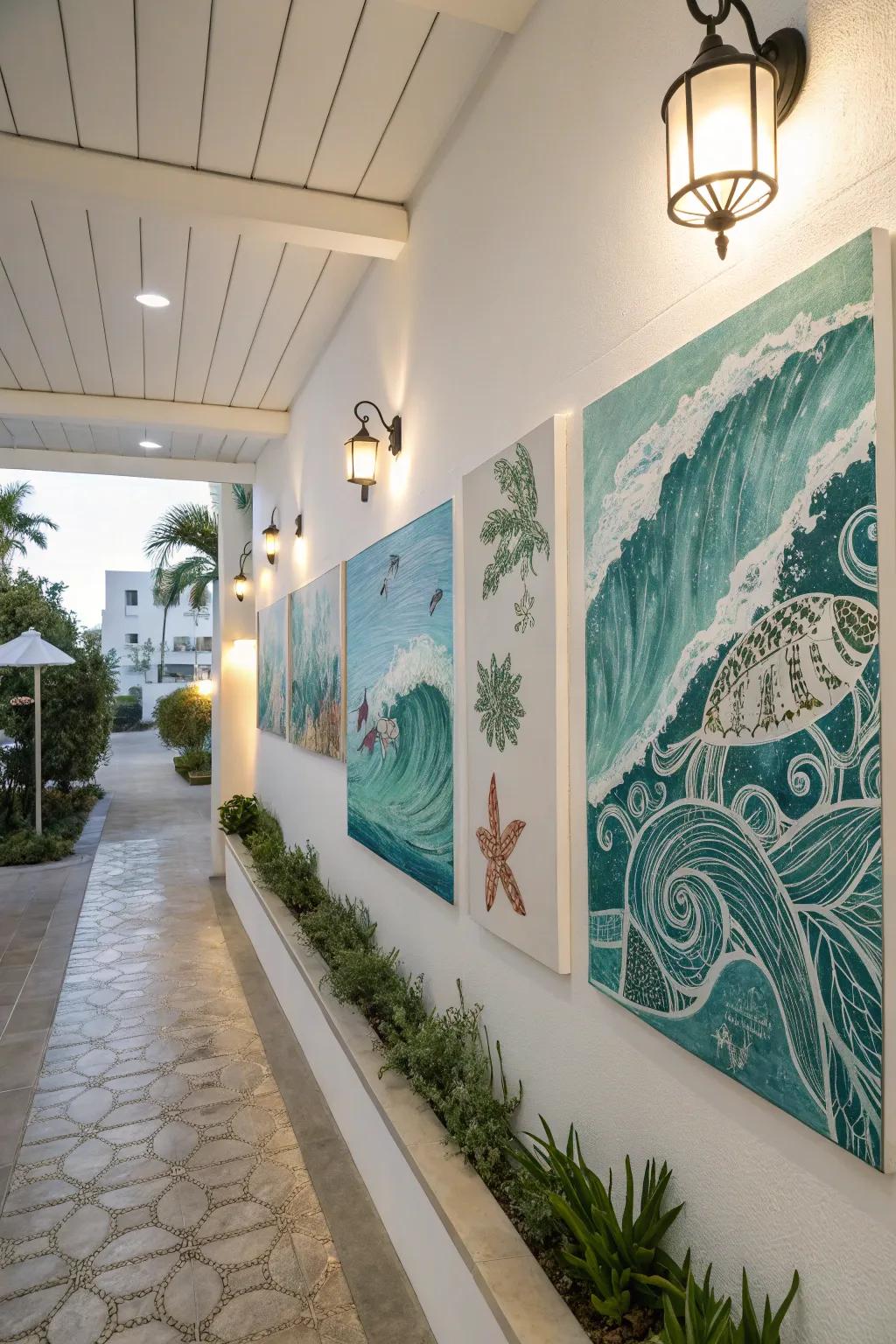 Sea-inspired craft evokes peace and improves your azure room aesthetic.