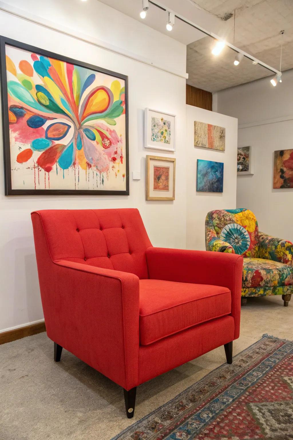 Unforeseen color bursts bring excitement to your decor.