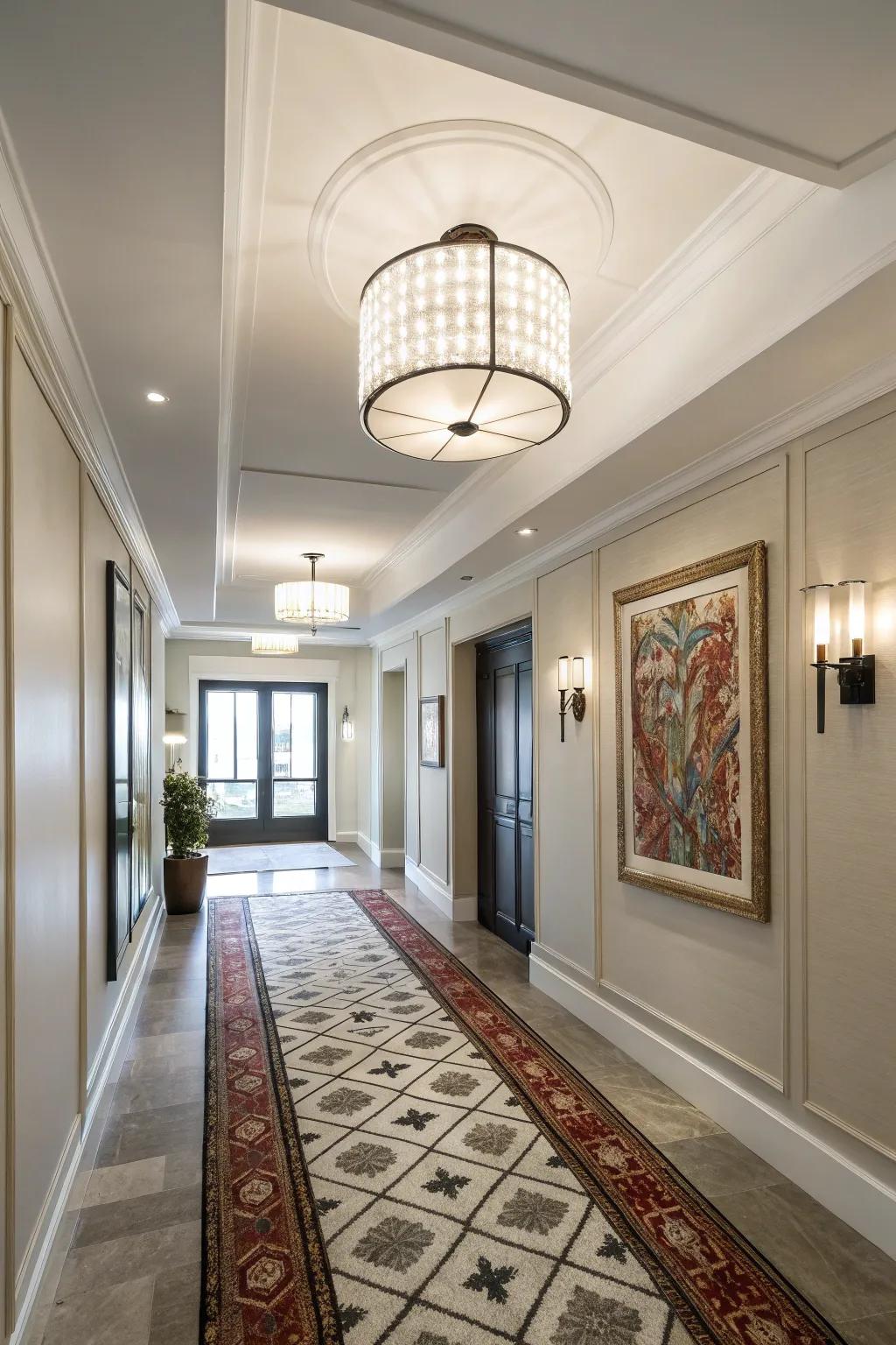 Level mount fixtures are flawless for low ceiling spaces.