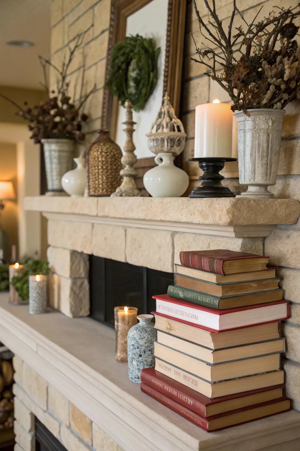 Volumes serve as platforms to elevate decor.