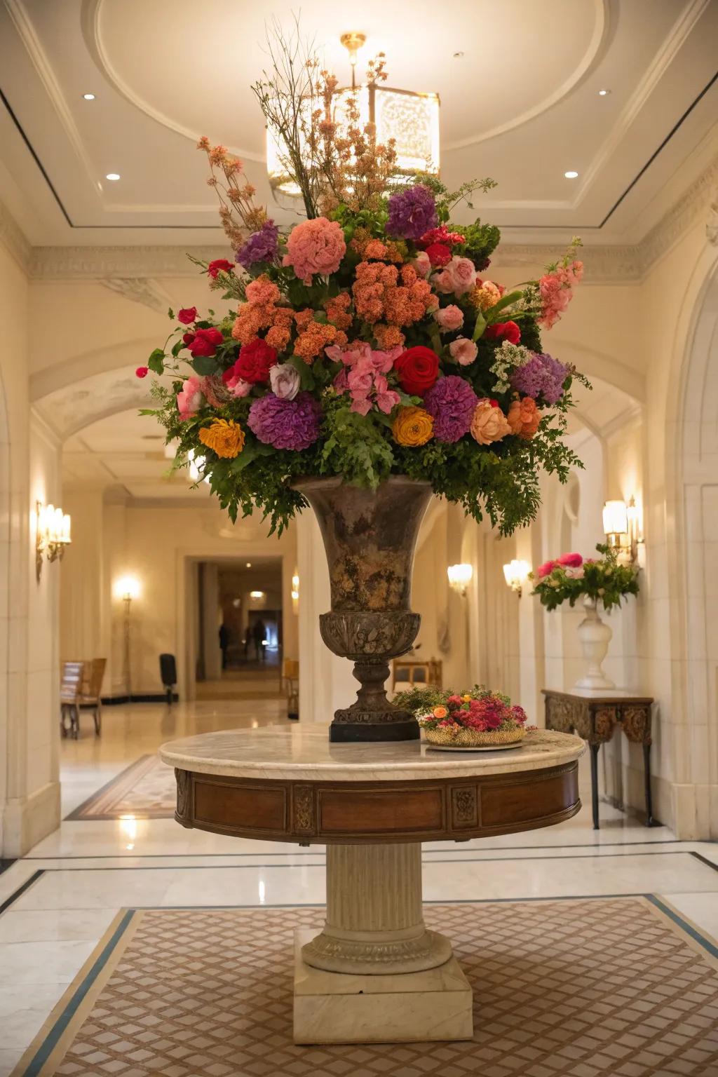 Bold arrangement making a dramatic statement.